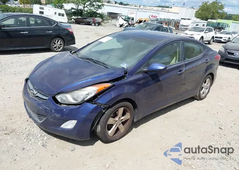 2013 Hyundai Elantra Gls z USA, uszkodzony, nr VIN 5NPDH4AE7DH411626